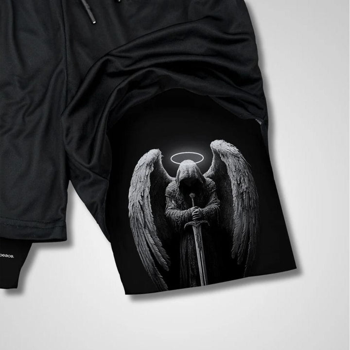 Christianartworkshop Ecclesiastes 3:8 Wings of War Performance Shorts - image 2