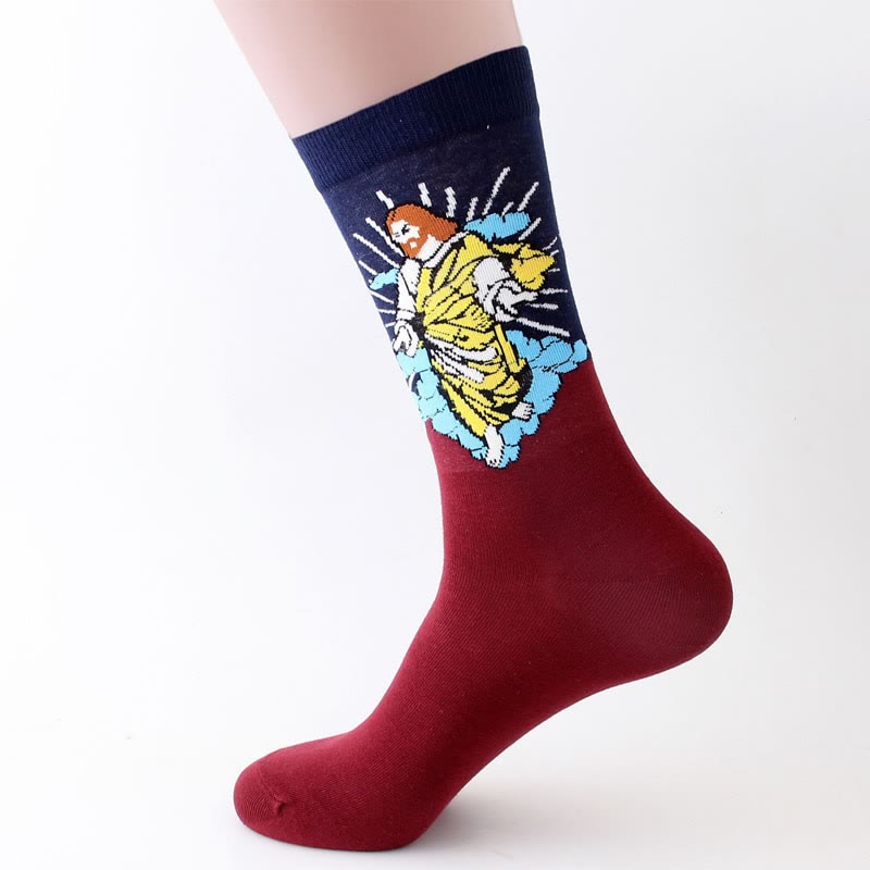 Christianartworkshop He Has Risen Blessed Jesus Socks: Grace for Every Step - 1 Pair - image 1