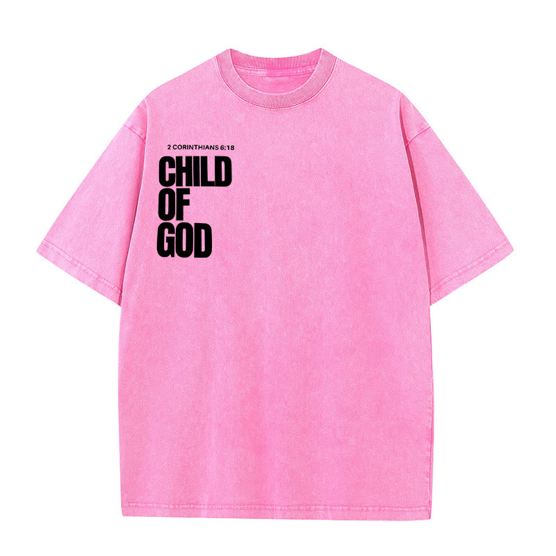 Christianartworkshop Minimalist Child of God Unisex Washed T-Shirt: Bold Faith in Clean Design - image 21