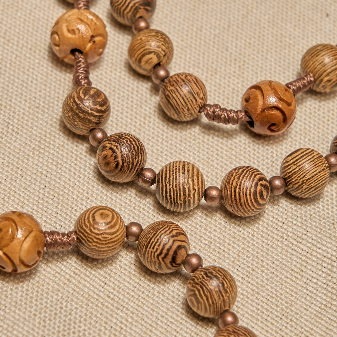 Christianartworkshop PRAYERFUL FAITH: Divine Olive Wood Rosary with St. Benedict Medal & Crucifix - image 9