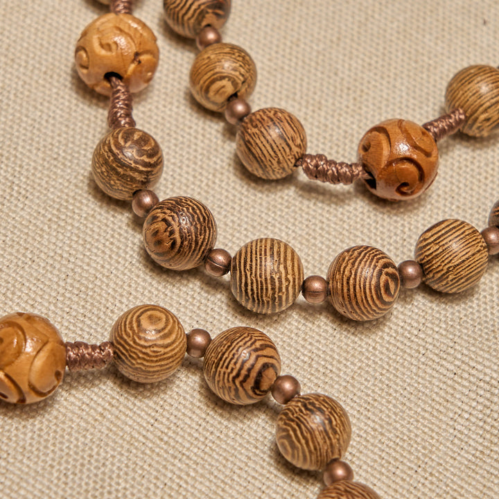 Christianartworkshop PRAYERFUL FAITH: Divine Olive Wood Rosary with St. Benedict Medal & Crucifix - image 9