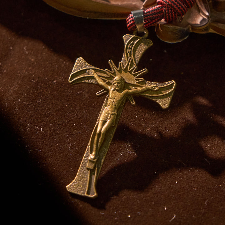 FREE Today: Chic Portable Pocket Rosary with Golden St. Benedict Medal & Crucifix: Carry Divine Protection Anywhere