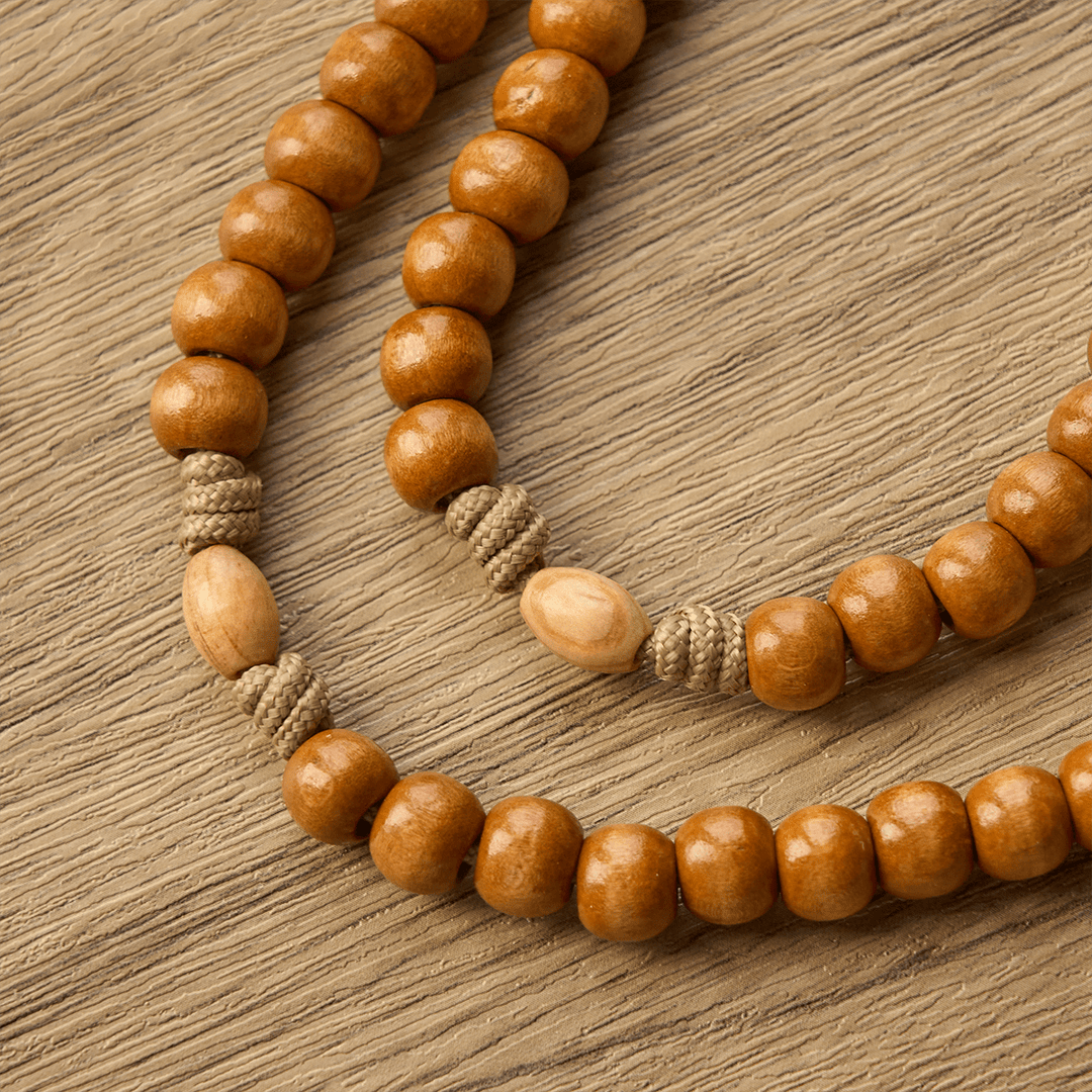Christianartworkshop PRAYERFUL FAITH: Handmade Minimalist Olive Wood Rosary with Gift Card - image 10