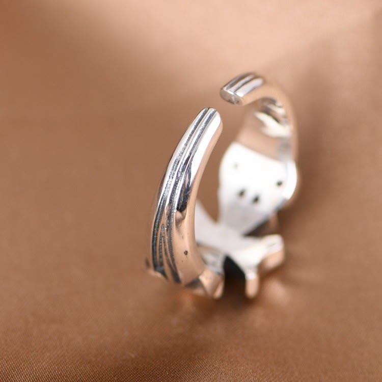 Christianartworkshop Minimalist 925 Silver Adjustable Maltese Cross Band Ring: Precious Heirloom of Faith - image 6