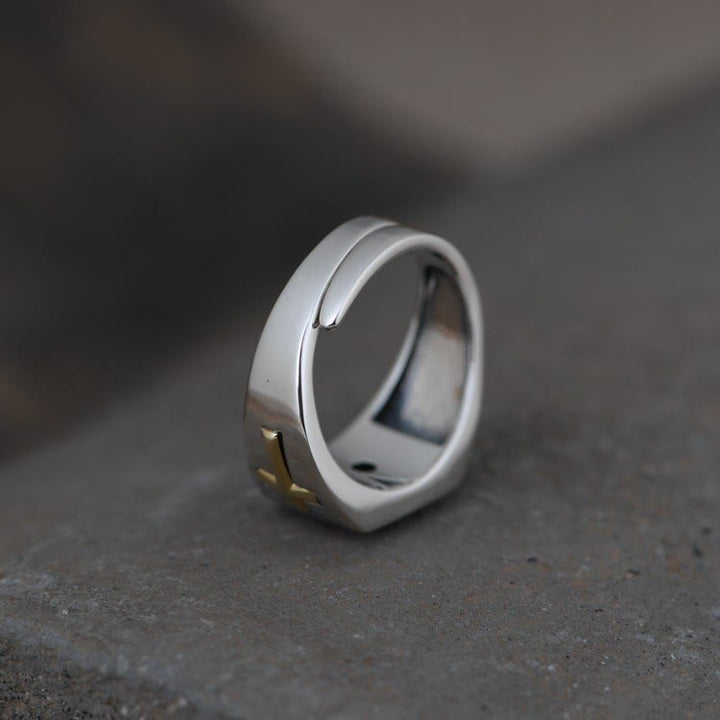 Christianartworkshop Cross and Virgin Mary with White Cubic 925 Sterling Silver Adjustable Vintage Ring - image 6