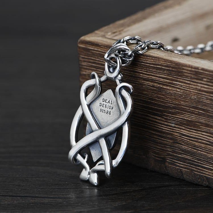 Christianartworkshop 925 Sterling Silver Armor Cross Pendant with Golden Core Sacred Crest Necklace: Shield of Grace - image 5