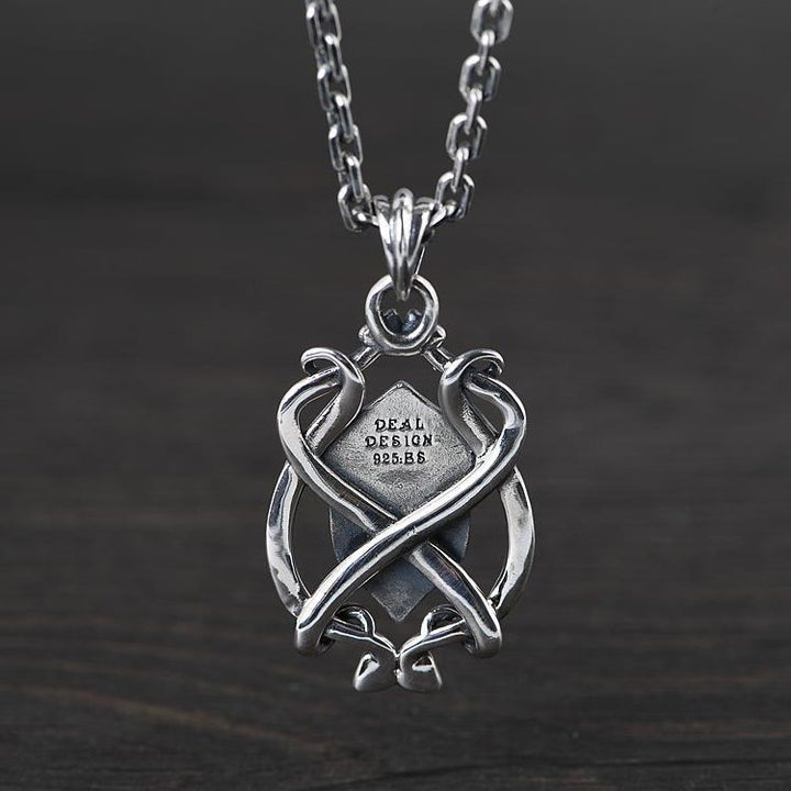 Christianartworkshop 925 Sterling Silver Armor Cross Pendant with Golden Core Sacred Crest Necklace: Shield of Grace - image 4
