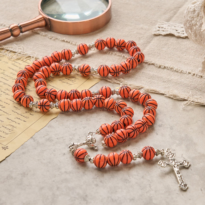 FREE Today: Sports Prayer Basketball Beads Rosary with Silver Holy Chalice & Crucifix - image 6