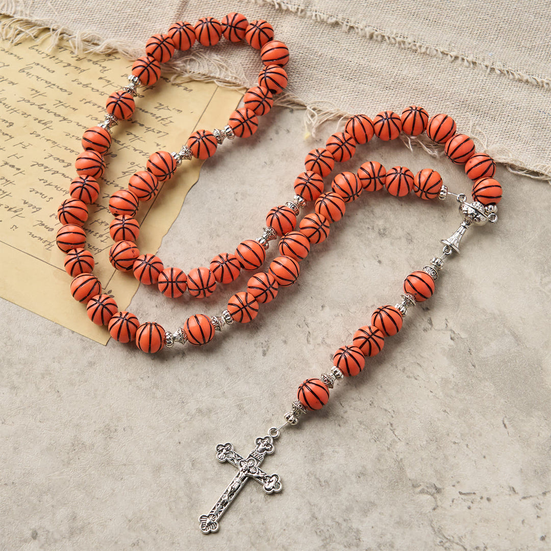 FREE Today: Sports Prayer Basketball Beads Rosary with Silver Holy Chalice & Crucifix - image 4