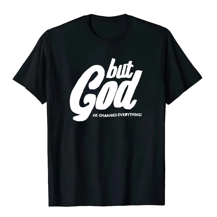Christianartworkshop But God Hand-Stitched T-shirt - Black - 2XL - image 6