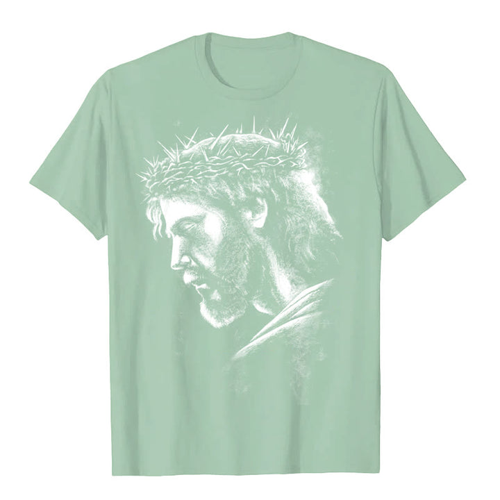 Christianartworkshop Jesus Vintage 90s Graphic T-shirt - Light Green - 2XL - image 4