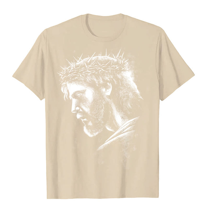 Christianartworkshop Jesus Vintage 90s Graphic T-shirt - Beige - 2XL - image 7