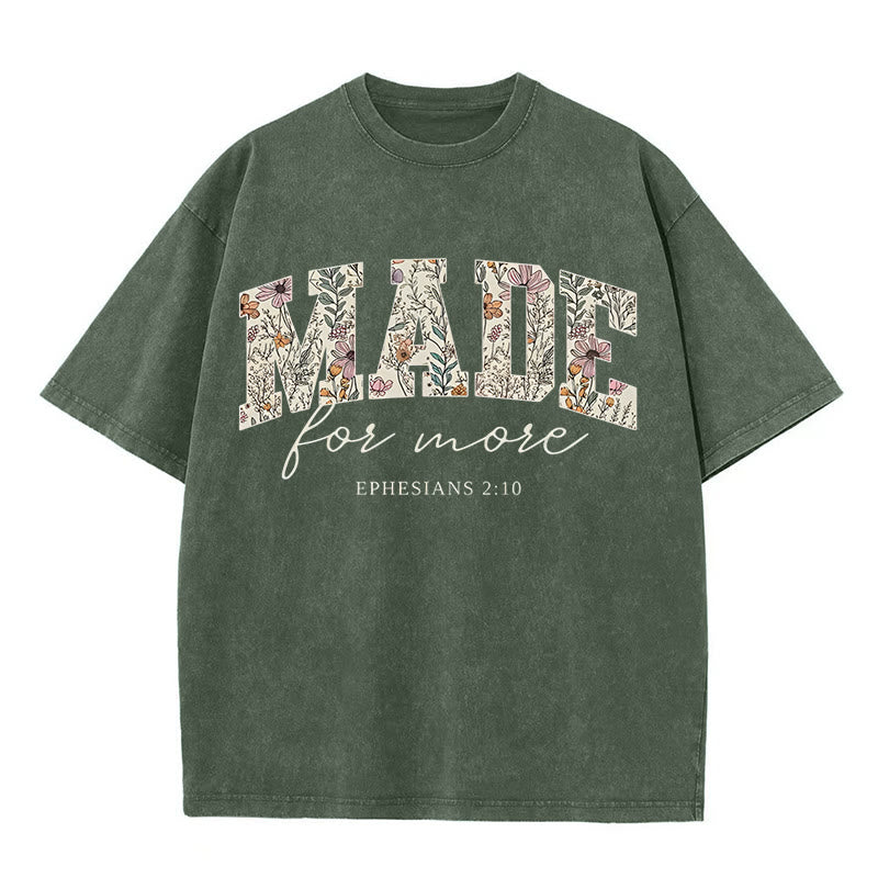 Christianartworkshop Made for More Washed T-Shirt - Army Green - 4XL - image 6