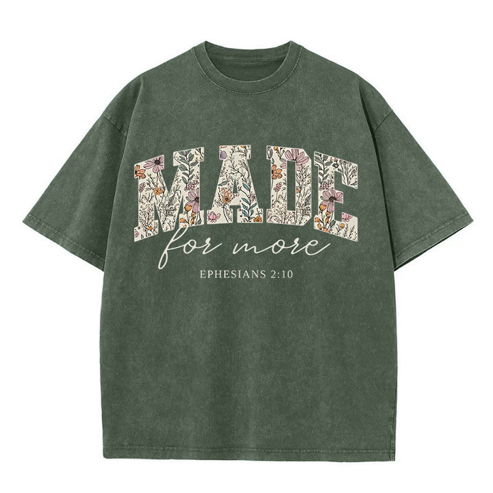 Christianartworkshop Made for More Washed T-Shirt - Army Green - 4XL - image 6