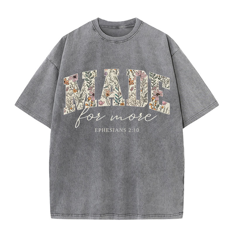 Christianartworkshop Made for More Washed T-Shirt - Grey - 4XL - image 8