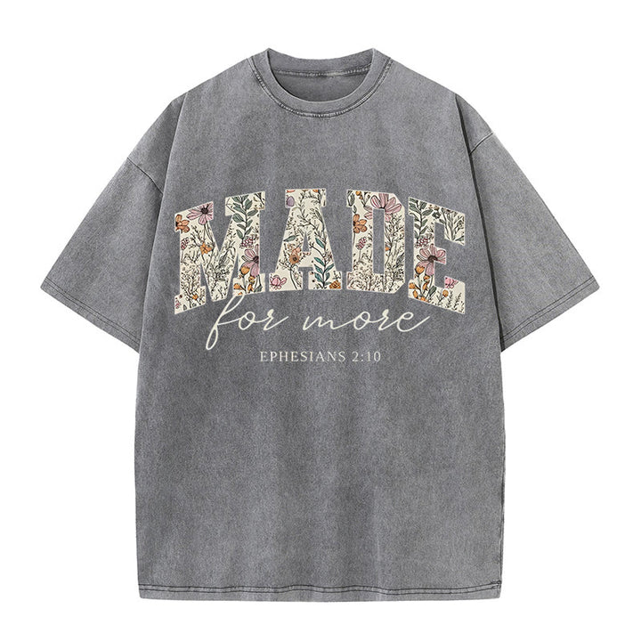 Christianartworkshop Made for More Washed T-Shirt - Grey - 4XL - image 8