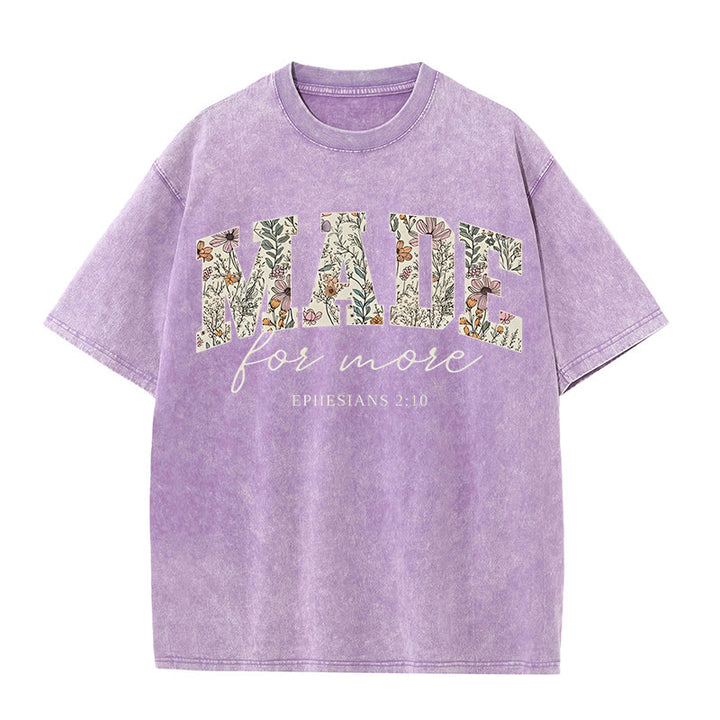 Christianartworkshop Made for More Washed T-Shirt - Purple - 4XL - image 10