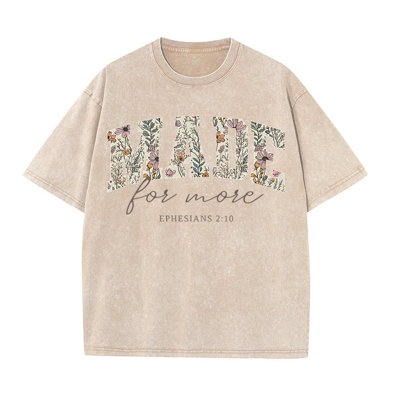 Christianartworkshop Made for More Washed T-Shirt - Apricot - 4XL - image 9