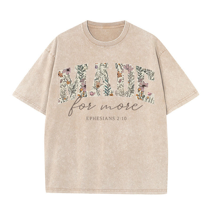 Christianartworkshop Made for More Washed T-Shirt - Apricot - 4XL - image 9