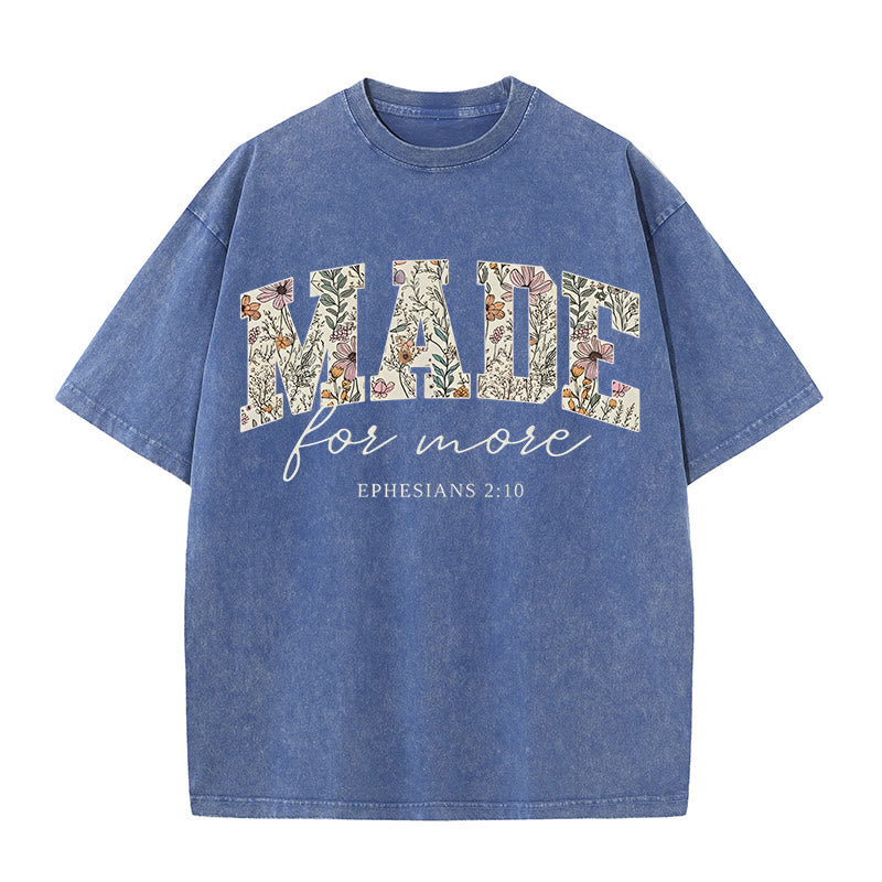 Christianartworkshop Made for More Washed T-Shirt - Navy Blue - 4XL - image 5