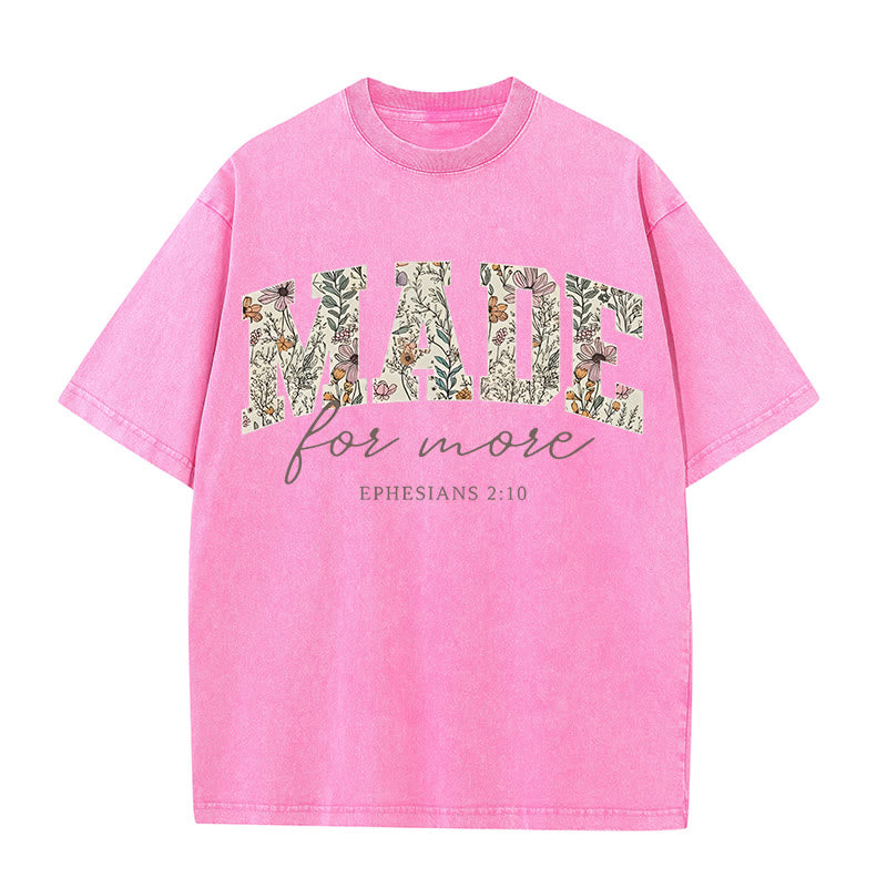 Christianartworkshop Made for More Washed T-Shirt - Rose - 4XL - image 12