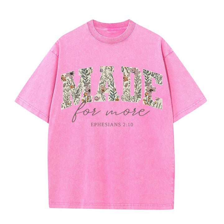 Christianartworkshop Made for More Washed T-Shirt - Rose - 4XL - image 12