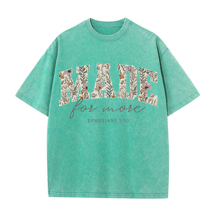 Christianartworkshop Made for More Washed T-Shirt - Mint - 4XL - image 11