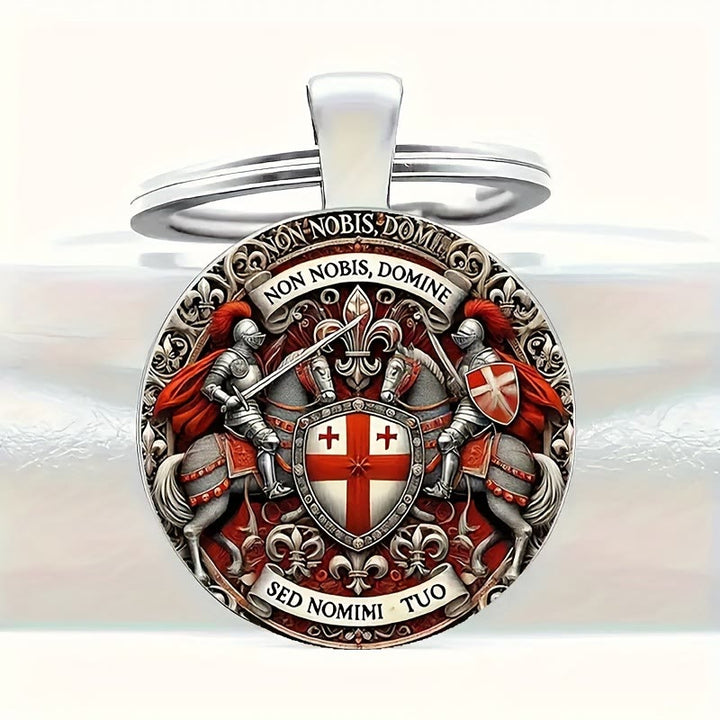 Christianartworkshop Spiritual Companion Knights Templar Keychain : Faith-Filled Token of Chivalric Grace - image 4