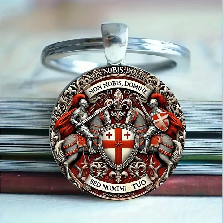 Christianartworkshop Spiritual Companion Knights Templar Keychain : Faith-Filled Token of Chivalric Grace - Knights Templar - image 1