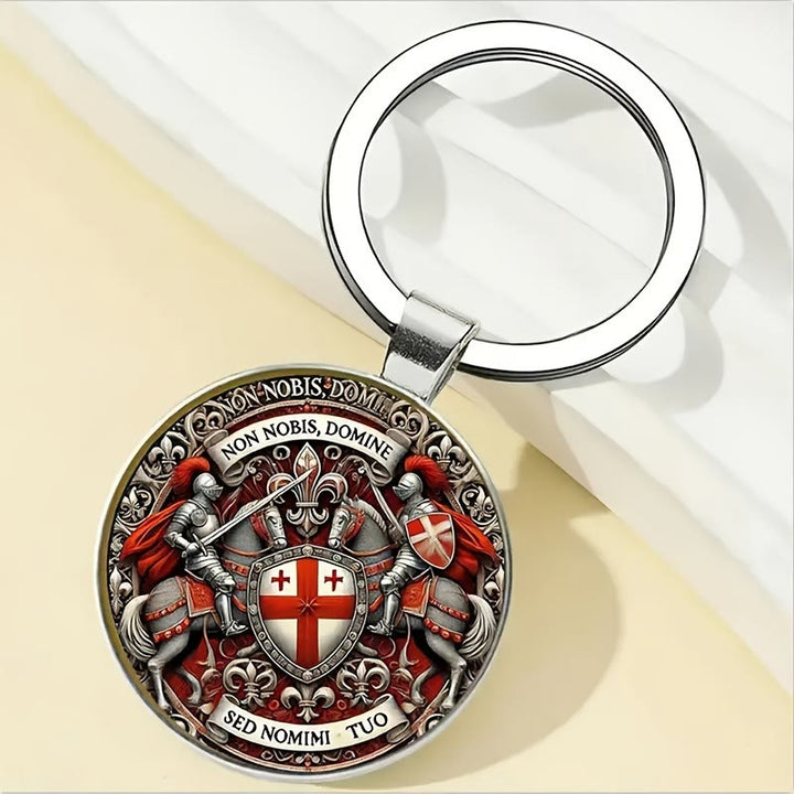 Christianartworkshop Spiritual Companion Knights Templar Keychain : Faith-Filled Token of Chivalric Grace - image 3