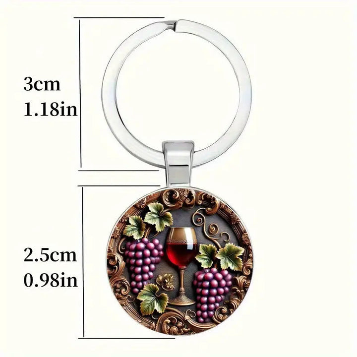 Christianartworkshop Artistic Grape Wine Sacrament Keychain: Storytelling Relic of Sacramental Grace - image 6