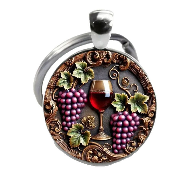 Christianartworkshop Artistic Grape Wine Sacrament Keychain: Storytelling Relic of Sacramental Grace - image 5