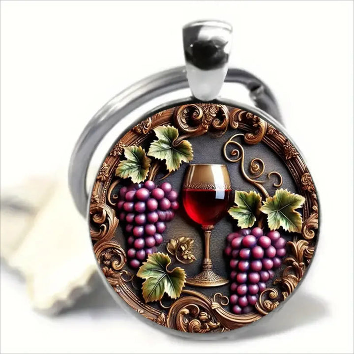 Christianartworkshop Artistic Grape Wine Sacrament Keychain: Storytelling Relic of Sacramental Grace - image 4