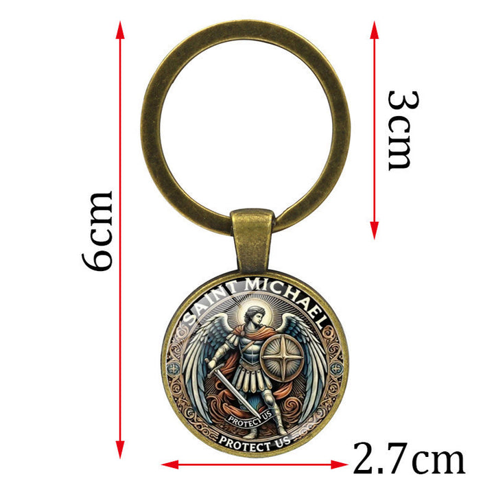 Christianartworkshop Soulful Light Shadow St. Michael the Archangel Keychain : Profound Sign of Spiritual Defense - image 4