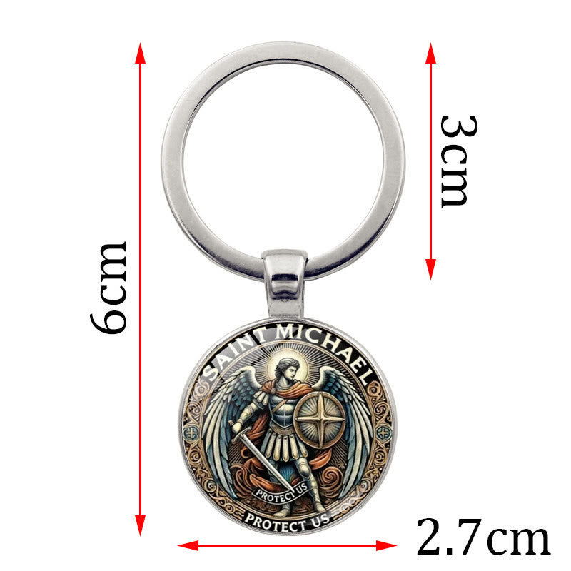 Christianartworkshop Soulful Light Shadow St. Michael the Archangel Keychain : Profound Sign of Spiritual Defense - image 3