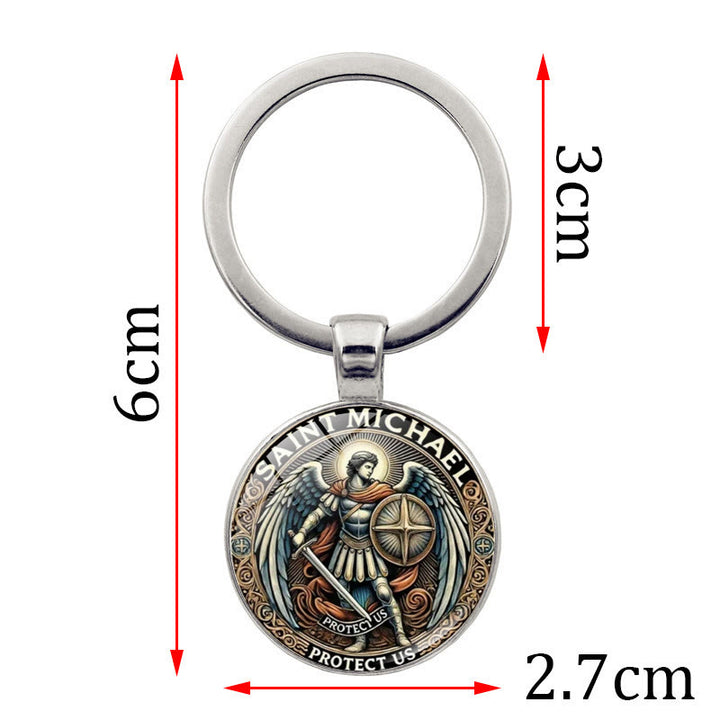 Christianartworkshop Soulful Light Shadow St. Michael the Archangel Keychain : Profound Sign of Spiritual Defense - image 3