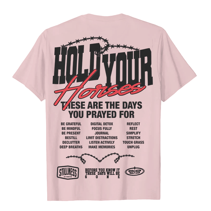 Christianartworkshop Casual Style Hold Your Horses Graphic Unisex T-shirt - image 22