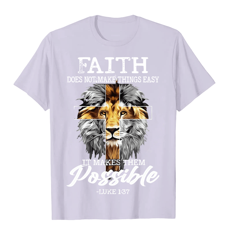 Christianartworkshop Religious Faith Lion Cross Graphic Unisex T-shirt - Purple - 2XL - image 7