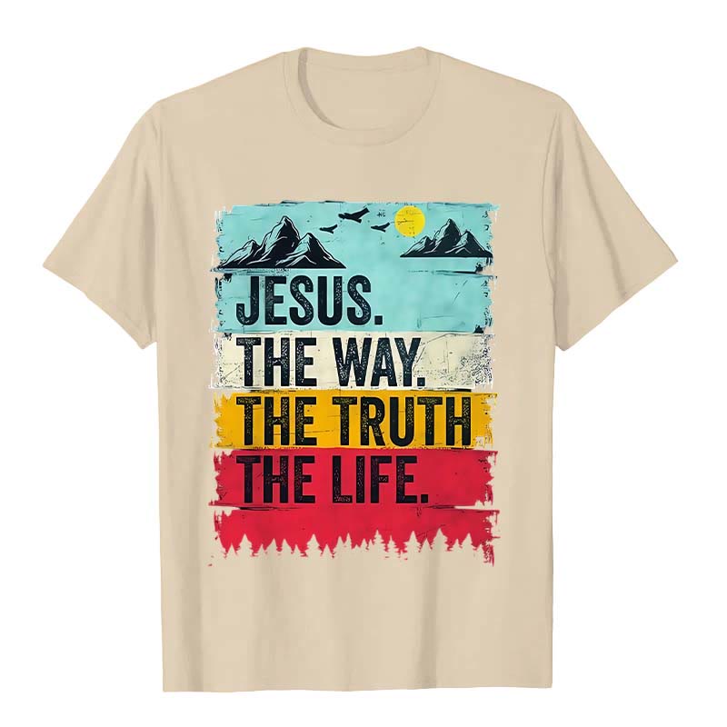 Christianartworkshop Jesus The Way The Truth The Life Unisex T-shirt - Beige - 2XL - image 6