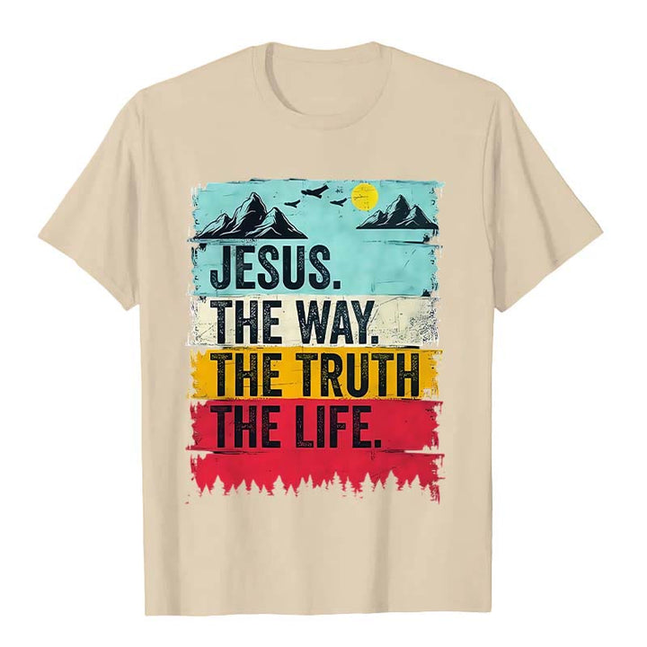 Christianartworkshop Jesus The Way The Truth The Life Unisex T-shirt - Beige - 2XL - image 6