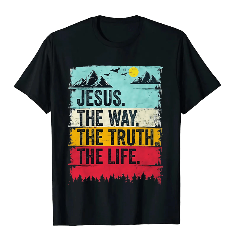 Christianartworkshop Jesus The Way The Truth The Life Unisex T-shirt - Black - 2XL - image 1