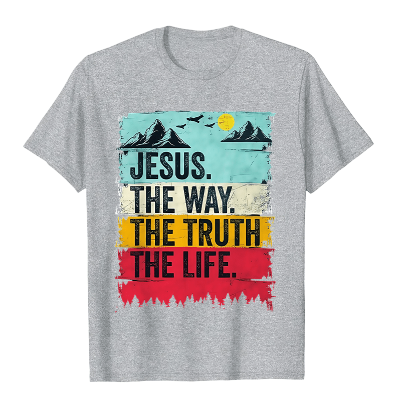 Christianartworkshop Jesus The Way The Truth The Life Unisex T-shirt - Grey - 2XL - image 10