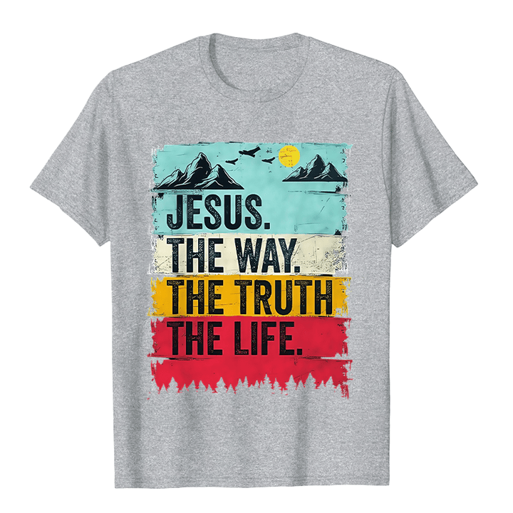 Christianartworkshop Jesus The Way The Truth The Life Unisex T-shirt - Grey - 2XL - image 10