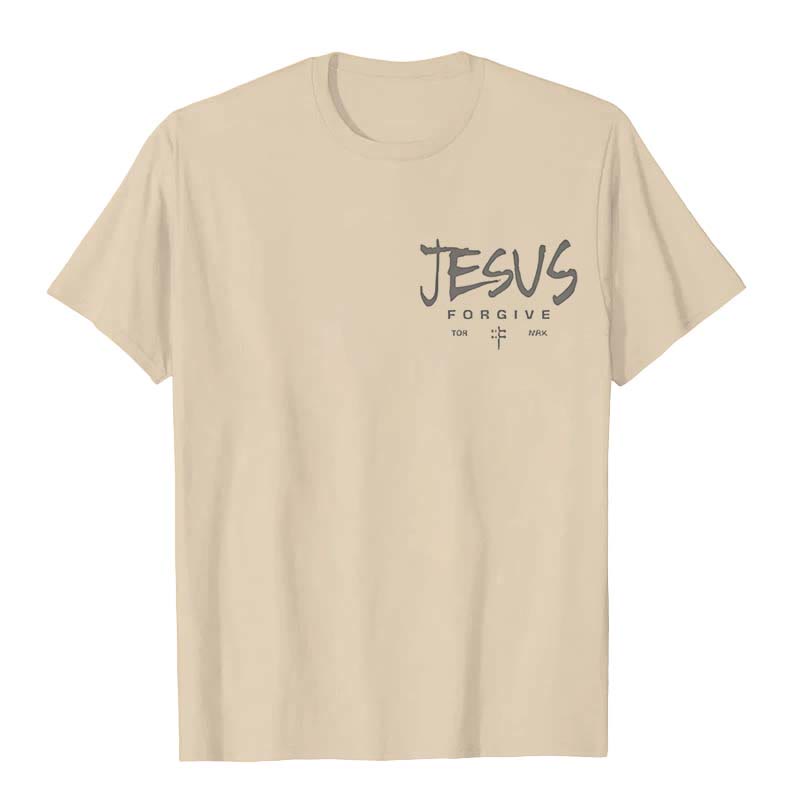 Christianartworkshop Religious Jesus Forgive Crown of Thorns Cross Unisex T-shirt - image 6