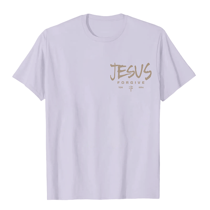 Christianartworkshop Religious Jesus Forgive Crown of Thorns Cross Unisex T-shirt - image 12