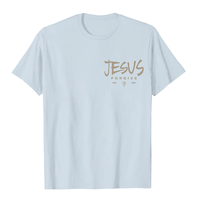 Christianartworkshop Religious Jesus Forgive Crown of Thorns Cross Unisex T-shirt - image 2
