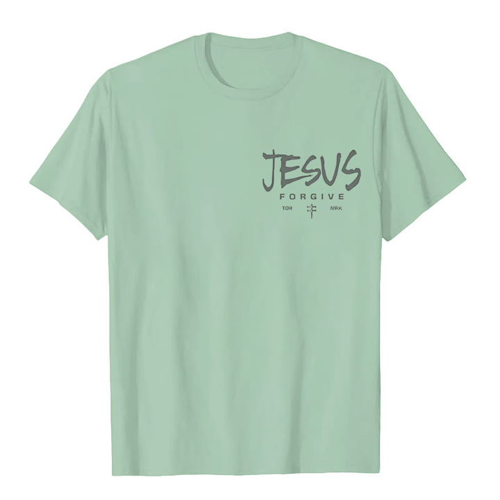 Christianartworkshop Religious Jesus Forgive Crown of Thorns Cross Unisex T-shirt - image 18