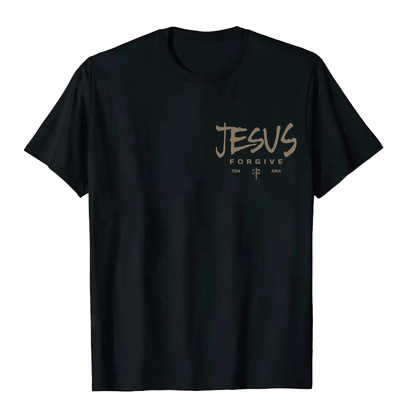 Christianartworkshop Religious Jesus Forgive Crown of Thorns Cross Unisex T-shirt - image 27