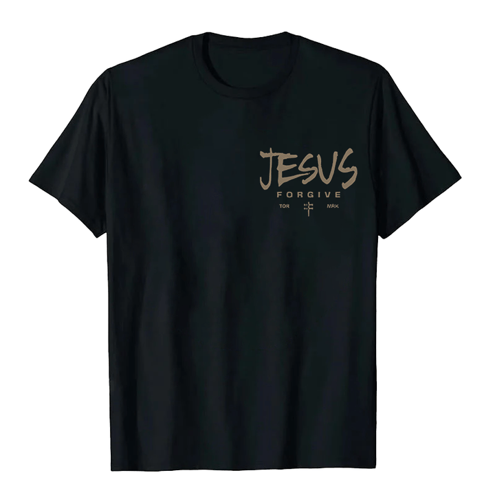 Christianartworkshop Religious Jesus Forgive Crown of Thorns Cross Unisex T-shirt - image 27