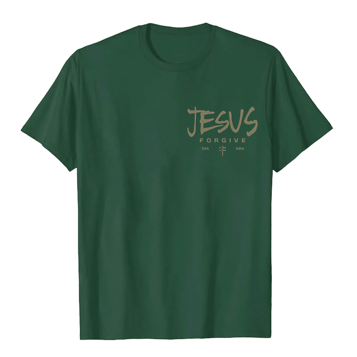 Christianartworkshop Religious Jesus Forgive Crown of Thorns Cross Unisex T-shirt - image 24
